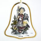 Vintage Hummel Christmas Flat Clear Glass Ornament ARS Watchful Angel Vintage Hummel Christmas Flat Clear Glass Ornament ARS Watchful Angel