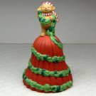 Avon porcelain bell Christmas Garland of Greetings Teddy Bear hand painted 1991