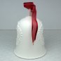 Hallmark Porcelain Dated Bell 2007 white wreath red ribbon boxed