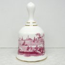 Bell Spode England Danbury Mint Great Porcelain Houses of the World white burgundy scenic