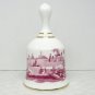 Bell Spode England Danbury Mint Great Porcelain Houses of the World white burgundy scenic