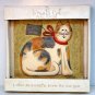 Fiddlestix Wreath Cat wall plaque calico cat To Fido From Santa Christmas 2003