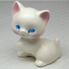 Vintage Enesco kitten figurine white pink with blue eyes Japan Vintage Enesco kitten figurine white pink with blue eyes Japan