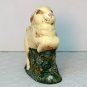 rabbit figurine primitive MGW signed plaster bunny 1996 old world molded