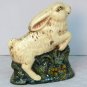 rabbit figurine primitive MGW signed plaster bunny 1996 old world molded