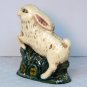 rabbit figurine primitive MGW signed plaster bunny 1996 old world molded