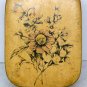 Vintage Borghese cast plaster lidded box floral flowers gilded red label