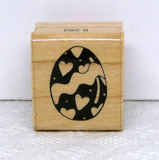JRL Design Rubber Stamp Small decorated egg