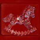 Gorham Crystal Holiday Rocking Horse ornament Germany box