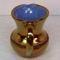 Vintage small pitcher copper luster glaze blue interior Creigiau Wales