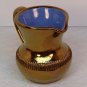 Vintage small pitcher copper luster glaze blue interior Creigiau Wales