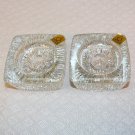 2 vintage Oberglas Austria candle holders chunky Mid Century Modern textured finish