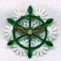 Vintage painted daisy cluster pin brooch white orange green daisies floral flower