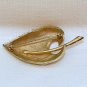 Vintage Kramer pin brooch leaf yellow enamel gold tone