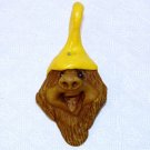 Gnome Pin pendant Artisan Hand Made yellow hat fantasy whimsical face Gnome Pin pendant Artisan Hand Made yellow hat fantasy whimsical face