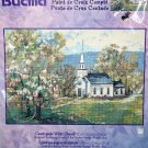 counted cross stitch kit Countryside White Church Bucilla