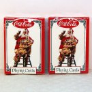 2 decks Coca Cola Santa Playing Cards Christmas 1994 new in wrapper