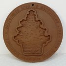 Gerald Henn Workshops cookie mold Christmas Tree 1993 red bisque