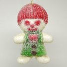 Vintage Christmas Ornament doll early plastic blow mold