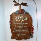 vintage Multi Products Inc Mother and Dad wall plaque 1970s