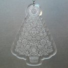 Vtg Hallmark Christmas Tree ornament 1979 clear acrylic w incised designs Vtg Hallmark Christmas Tree ornament 1979 clear acrylic w incised designs