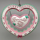 Carlton Cards Christmas Ornament Grandmother Heart to Heart 1992 box
