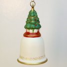 Hallmark O Christmas Tree ornament fine bisque porcelain bell 1992