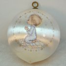 vtg Hallmark Betsey Clark Ornament 1975 child praying satin ball