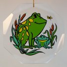 vintage frog Christmas ornament acrylic  NFR Inc 1982