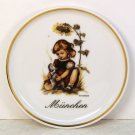 Hilde Munchen small dish or plate by H Gross made in Germany girl with dog porcelain