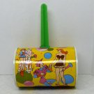 Vtg US Metal Toy Mfg Co Tin Noisemaker Shaker Can plastic handle