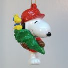 Peanuts Christmas ornament Snoopy and Woodstock bringing the tree home United Feature