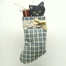 cat in a stocking Christmas Ornament handmade country look cat in a stocking Christmas Ornament handmade country look