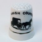 Vintage thimble Amish Country horse and buggy porcelain collectible
