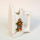 Vintage flat iron vase miniature bone china Vintage flat iron vase miniature bone china