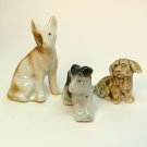 3 Vintage miniature dog figurines ceramic 3 Vintage miniature dog figurines ceramic
