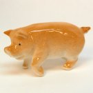 Vintage miniature pig figurine ceramic