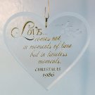 vintage Hallmark Ornament 1986 Timeless Love heart acrylic no box