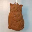 Christmas ornament cat with bird terracotta handmade Christmas ornament cat with bird terracotta handmade