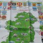 Vtg linen tea towel map Devon England made in Ireland