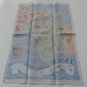 Vtg linen tea towel map Devon England made in Ireland