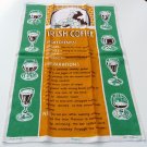 Vtg linen tea towel Irish Coffee recipe made in Ireland Fingal