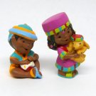 Hallmark 1996 Merry Miniatures Penda Kids 2 piece set figurines Hallmark 1996 Merry Miniatures Penda Kids 2 piece set figurines