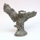 Vintage K/S Pewter owl figurine artist Gael 1972 Vintage K/S Pewter owl figurine artist Gael 1972
