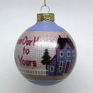 vtg Hallmark From Our Home to Yours Christmas ornament 1990 glass ball