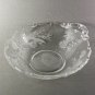 Vintage candy nut dish clear glass floral stencil design