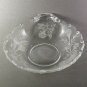 Vintage candy nut dish clear glass floral stencil design