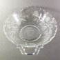Vintage candy nut dish clear glass floral stencil design