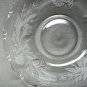 Vintage candy nut dish clear glass floral stencil design