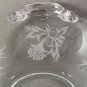 Vintage candy nut dish clear glass floral stencil design